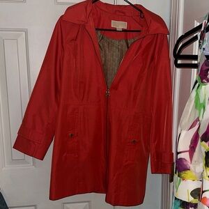 MICHAEL Michael Kors Red Utility Jacket with Gold Details